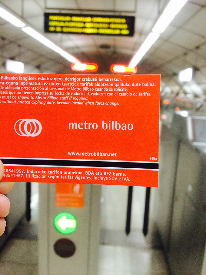 Bilbaon metrolippu